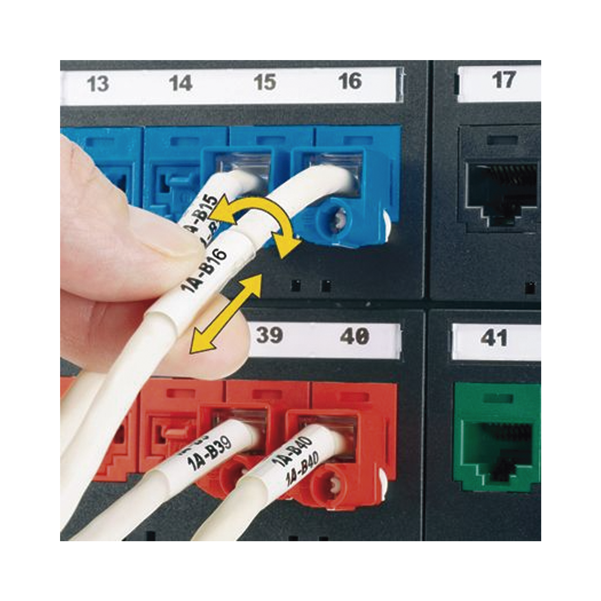 Casete de Etiquetas Autolaminadas Turn-Tell para Cables