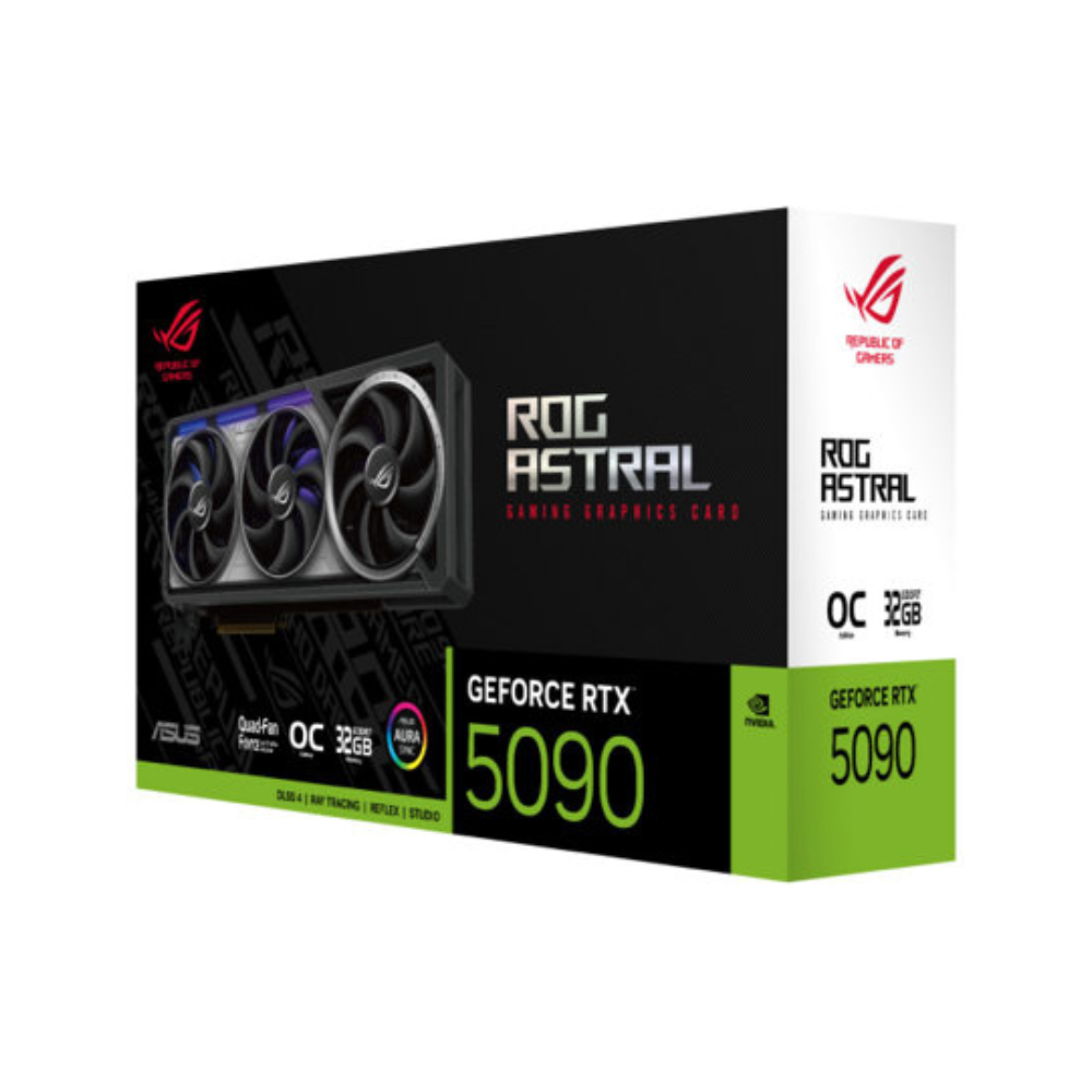 Tarjeta de video Asus 32GB GeForce RTX 5090 ROG ASTRAL RGB 3xfan GDDR7 DLSS 4 OC 2xHDMI 3xDP ROG-ASTRAL-RTX5090-O32G-GAMING