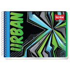 Cuaderno Italiano Espiral Scribe Mega C7 Cuadro Grande 100 Hojas