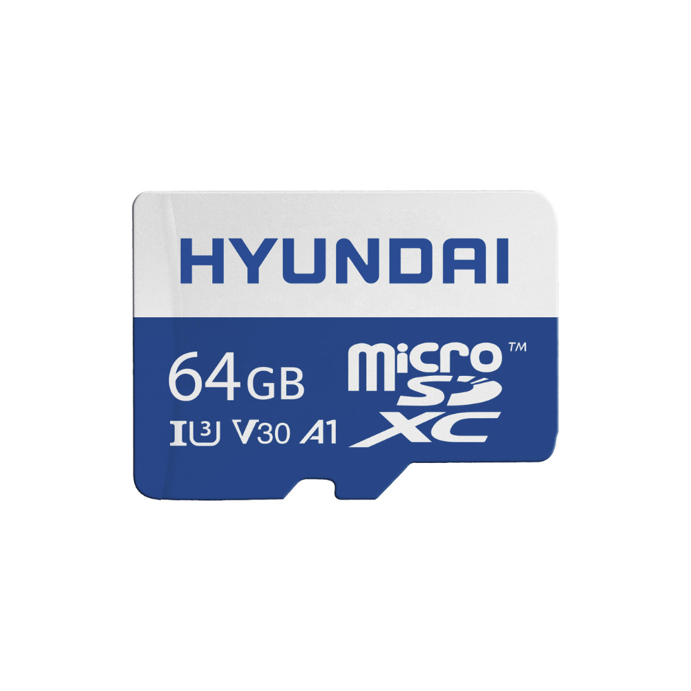 Memoria HYUNDAI MicroSD 64GB modelo SDC64GU3 MicroSDXC UHS-1 V3.3 CLASS 10.