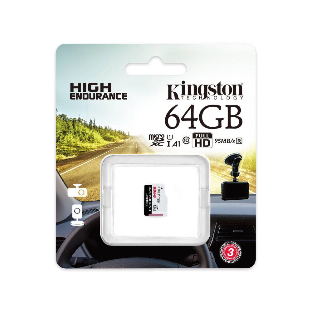 Memoria Micro SDXC Kingston Endurance 95R Clase 10 A1 sin Adaptador 64GB