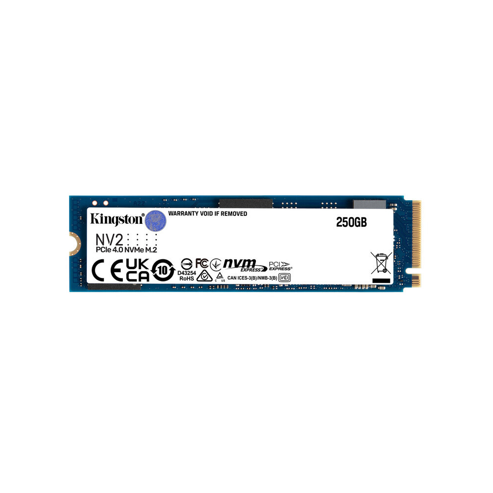 Unidad de Estado Sólido Kingston NV2 de 250GB, M.2 2280 NVMe 3000MB/s
