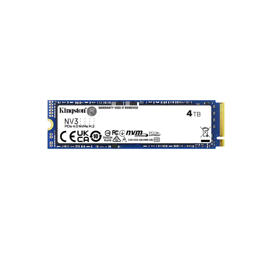 Unidad de Estado Sólido Kingston NV3 4TB M.2 2280 NVMe 6000MB/S