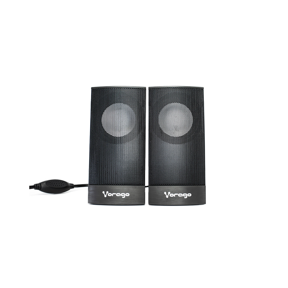 Bocinas Vorago 2.0 3.5mm Pasivas para Computadora Negras SPK-106