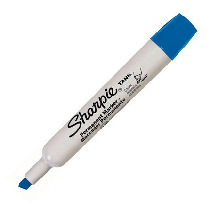 Marcador Permanente Sharpie Tank Azul Barril Plasticoc/12