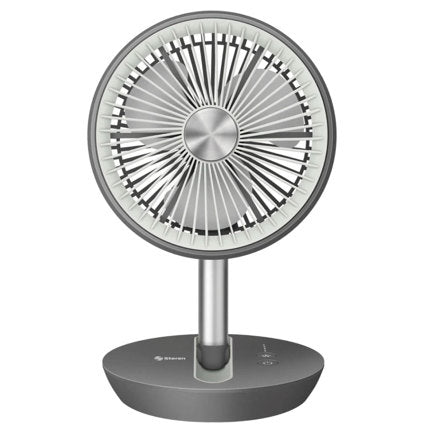 Ventilador Steren Plegable Recargable Color Gris