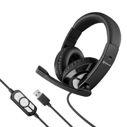 Audifonos Multimedia Steren USB para PC Negro