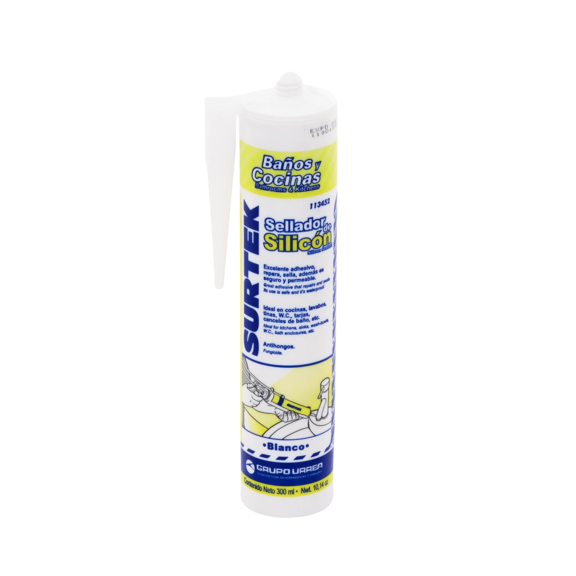 Silicón Blanco para Baños y Cocinas de 280 ml