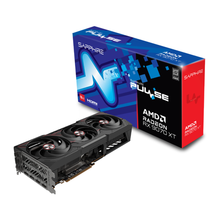 Tarjeta De Video Sapphire 16GB PULSE AMD Radeon RX 9070 XT — 3xFan / GDDR6 / 2xHDMI / 2xDP — Modelo 11348-03-20G