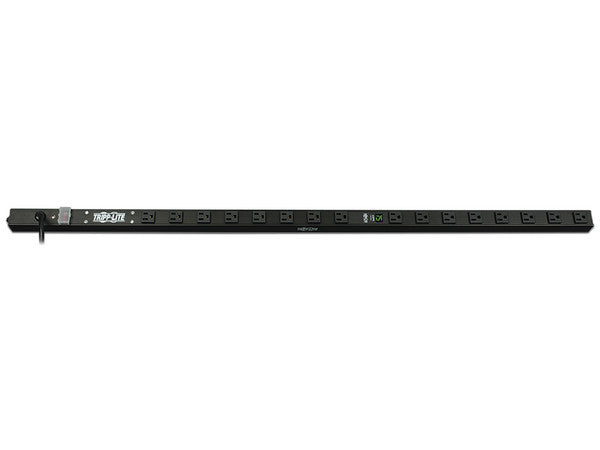 PDU monofásico TrippLite PDUMV15 de 1.4kW con Medidor Digital Local 16 NEMA 5-15R rack 0U Vertical 1.22m 120V 12A