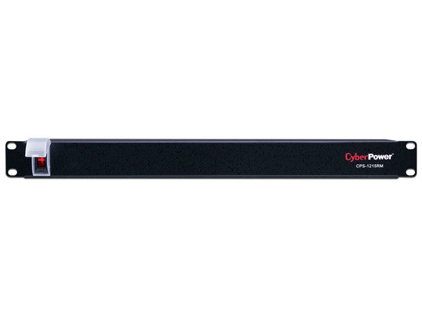 PDU CyberPower CPS1215RM monofásico rack 1U 10 NEMA 5-15R en parte trasera 125Vca carcasa metálica grado industrial