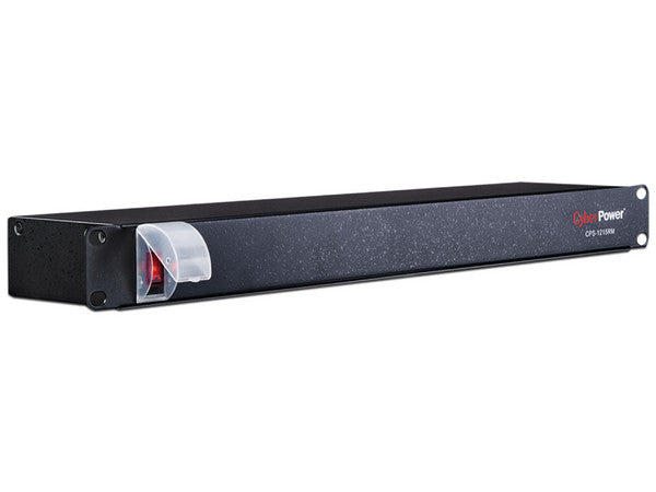 PDU CyberPower CPS1215RM monofásico rack 1U 10 NEMA 5-15R en parte trasera 125Vca carcasa metálica grado industrial