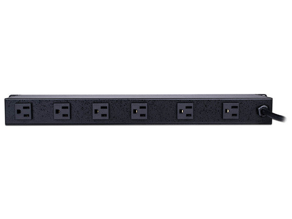 PDU CyberPower CPS1215RMS monofásico rack 1U 12 NEMA 5-15R (6 frontal y 6 trasera) 120Vca carcasa metálica grado industrial