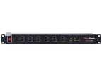 PDU CyberPower CPS1215RMS monofásico rack 1U 12 NEMA 5-15R (6 frontal y 6 trasera) 120Vca carcasa metálica grado industrial