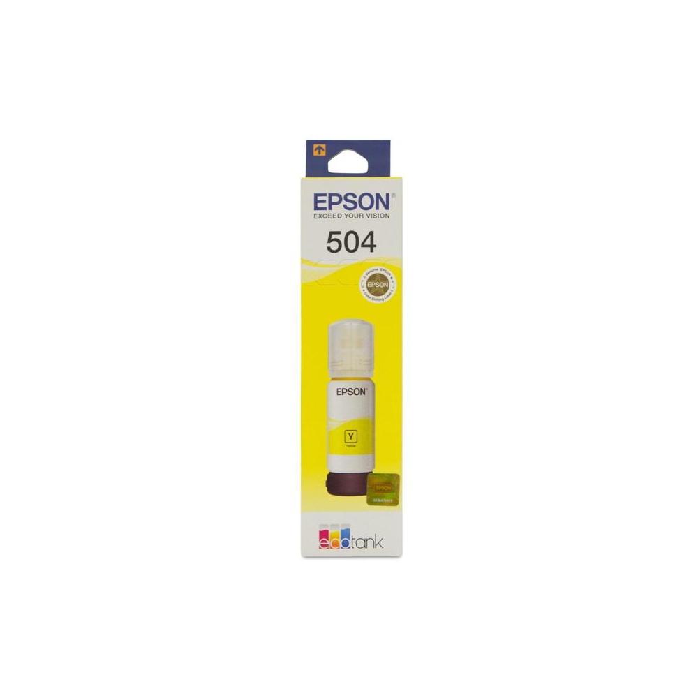 Botella De Tinta Epson Ecotank T504 Amarillo Serie L 70ml Dye T504420-AL