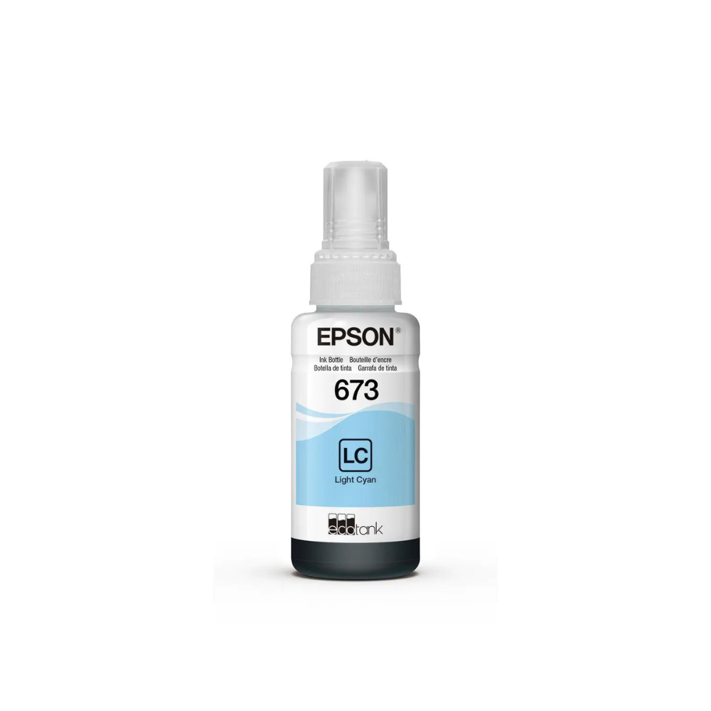 Botella De Tinta Epson Ecotank Foto T673 Cyan Light L800 L1800 70ml T673520-AL