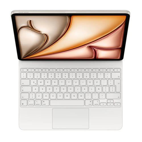 Apple Magic Teclado Estuche/Cubierta para iPad 13" Blanco Voladizo