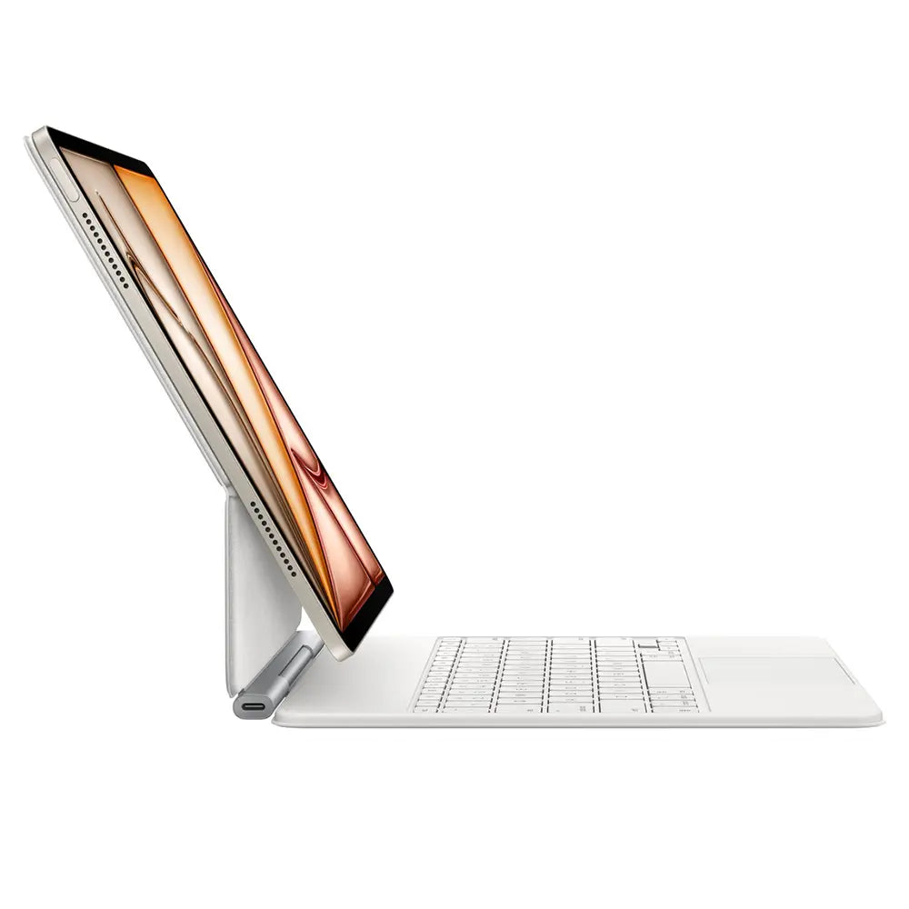 Apple Magic Teclado Estuche/Cubierta para iPad 13" Blanco Voladizo