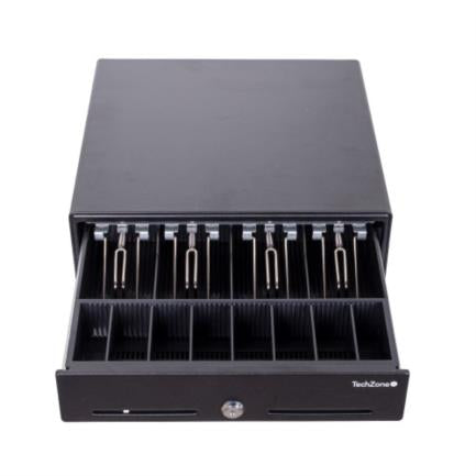 Cajón de Dinero TechZone TZBE4B8M90 Capacidad para 4 Billetes 8 Monedas