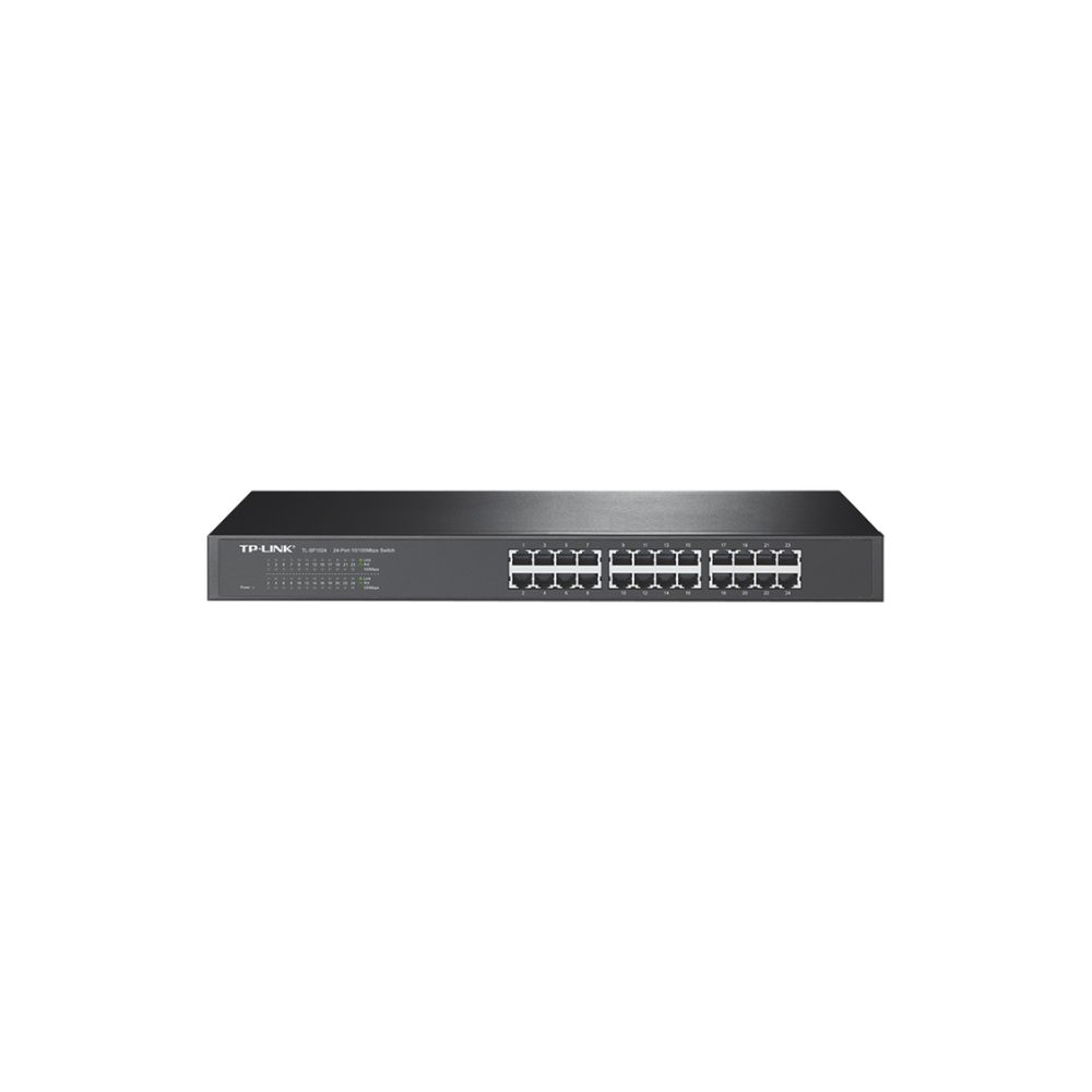 Switch No Administrable 24 Puertos 10/100Mbps para Montaje en Rack TL-SF1024