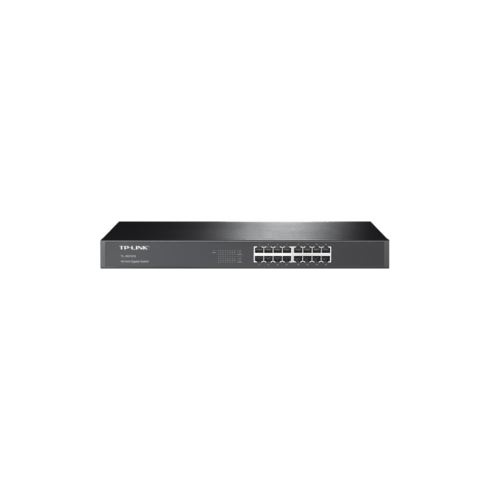 Switch Gigabit No Administrable 16 Puertos 10/100/1000Mbps para Rack