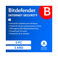 ESD Bitdefender Internet Security 5 Usuarios por 1 Año
