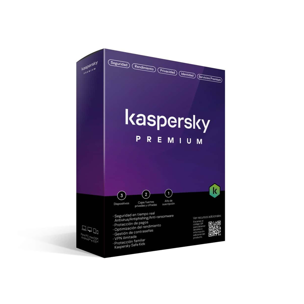 Licencia Kaspersky Premium 3 Dispositivos 1 Año