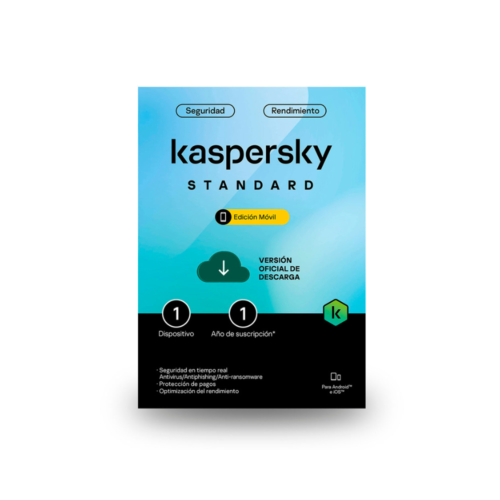 Licencia Kaspersky Standard Mobile ESD 1 Dispositivo 1 Año