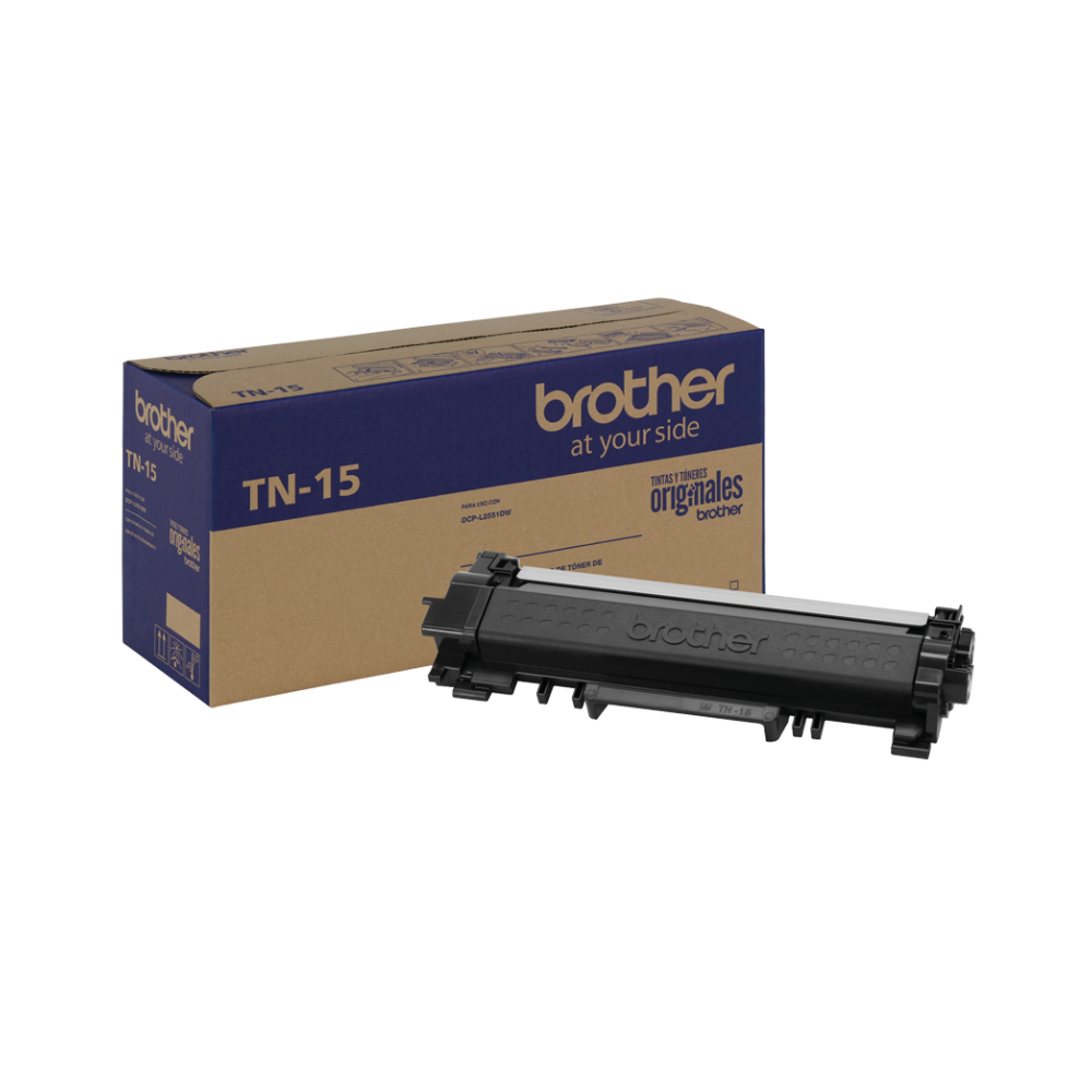 Tóner Brother TN15 Negro Para DCP-L2551DW — Rendimiento 4,500 Páginas