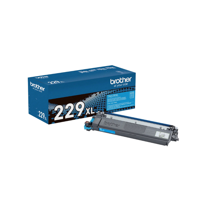 Tóner Brother TN229XLC Cyan Genuine Alto Rendimiento Para MFC-L3780CDW / DCP-L3560CDW — Rendimiento 3,000 Páginas
