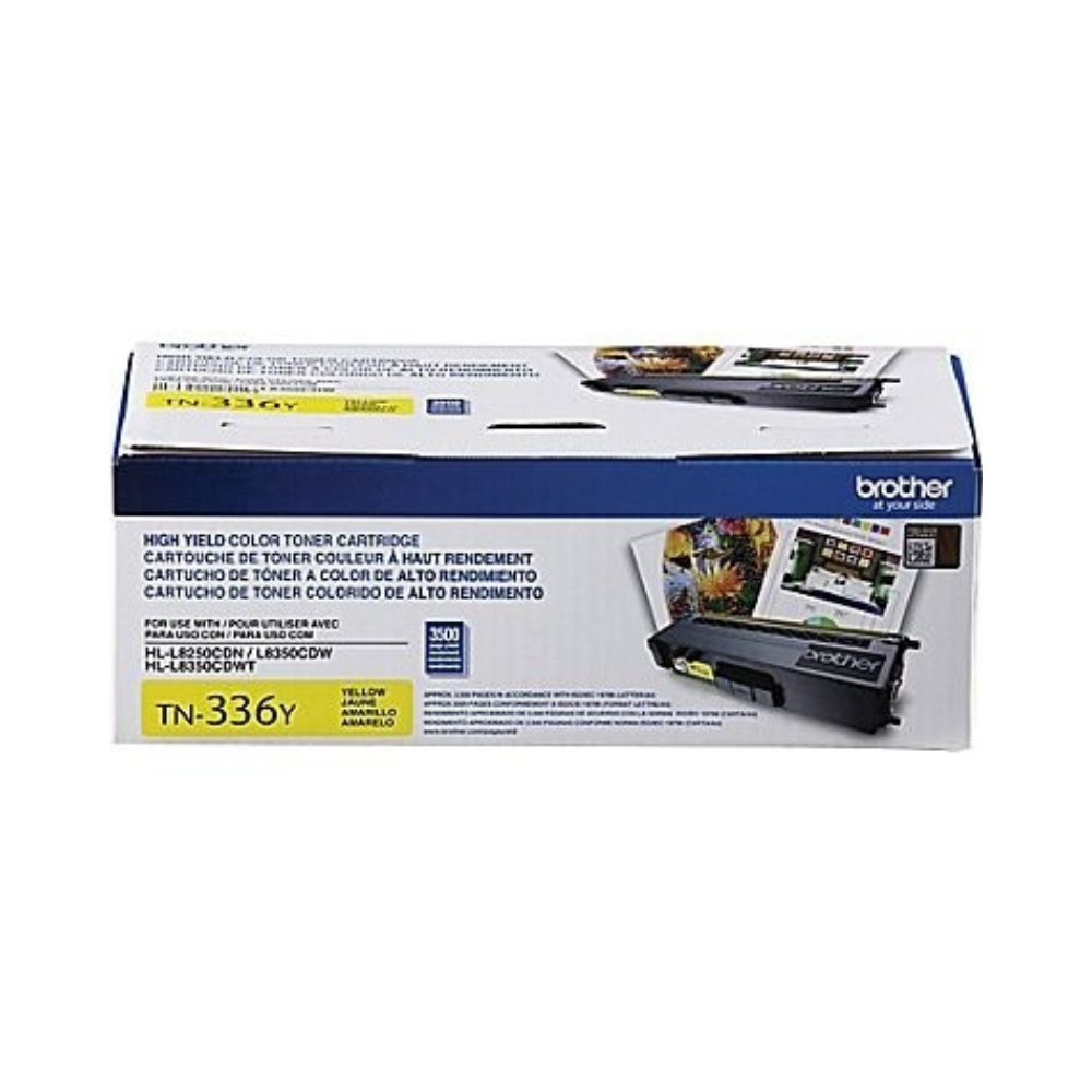 Tóner Brother Amarillo 3,500 Páginas para HL-L8250CDN, HL-L8350CDW, MFC8850CD TN336Y