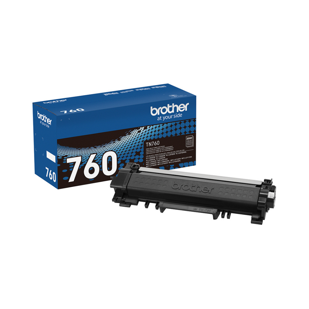 Tóner Brother TN760 Negro Para DCP-L2551DW / HL-L2350DW — Rendimiento 3,600 Páginas