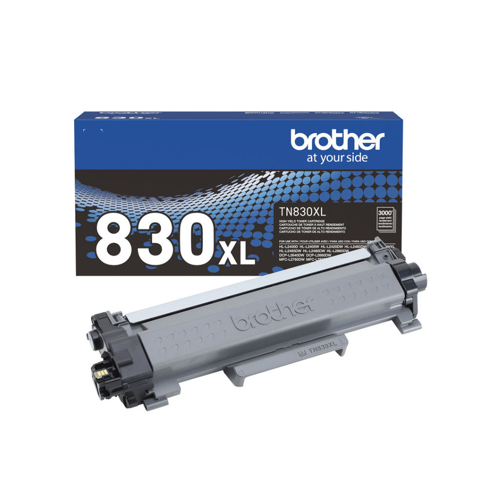 Cartucho Toner Brother Alto Rendimiento Negro Hasta 3000 Pag (Tn830Xl)