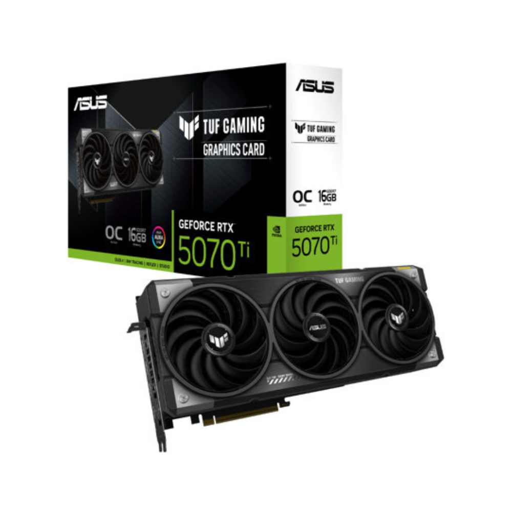 Tarjeta De Video ASUS 16GB TUF RTX 5070 Ti GAMING — GDDR7 / 2xHDMI / 3xDP / 3xFan — Modelo TUF-RTX5070TI-O16G-GAMING