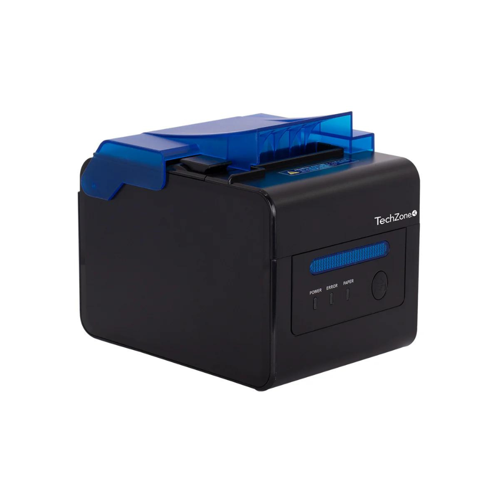 Miniprinter Techzone TZBE302E Térmica 80 mm Velocidad 300 mm/s 203 dpi USB Serial RJ45 RJ11 Cortador Automático 1 Año de Garantía