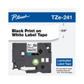 Cinta Laminada Brother TZE241 Negro Sobre Blanco 18mm TZE241