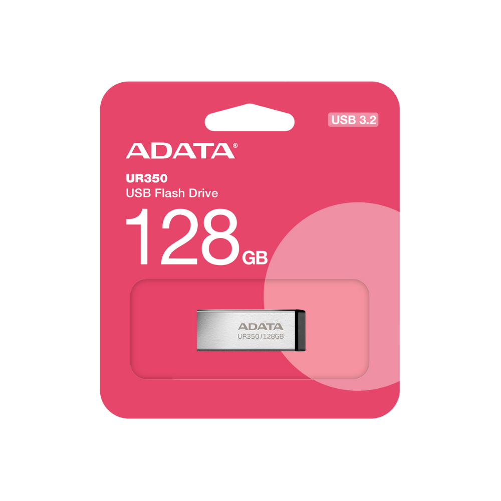 USB Adata UR350 128GB USB 3.2 Gen 1 Metálica Negra (UR350-128G-RSRBK)