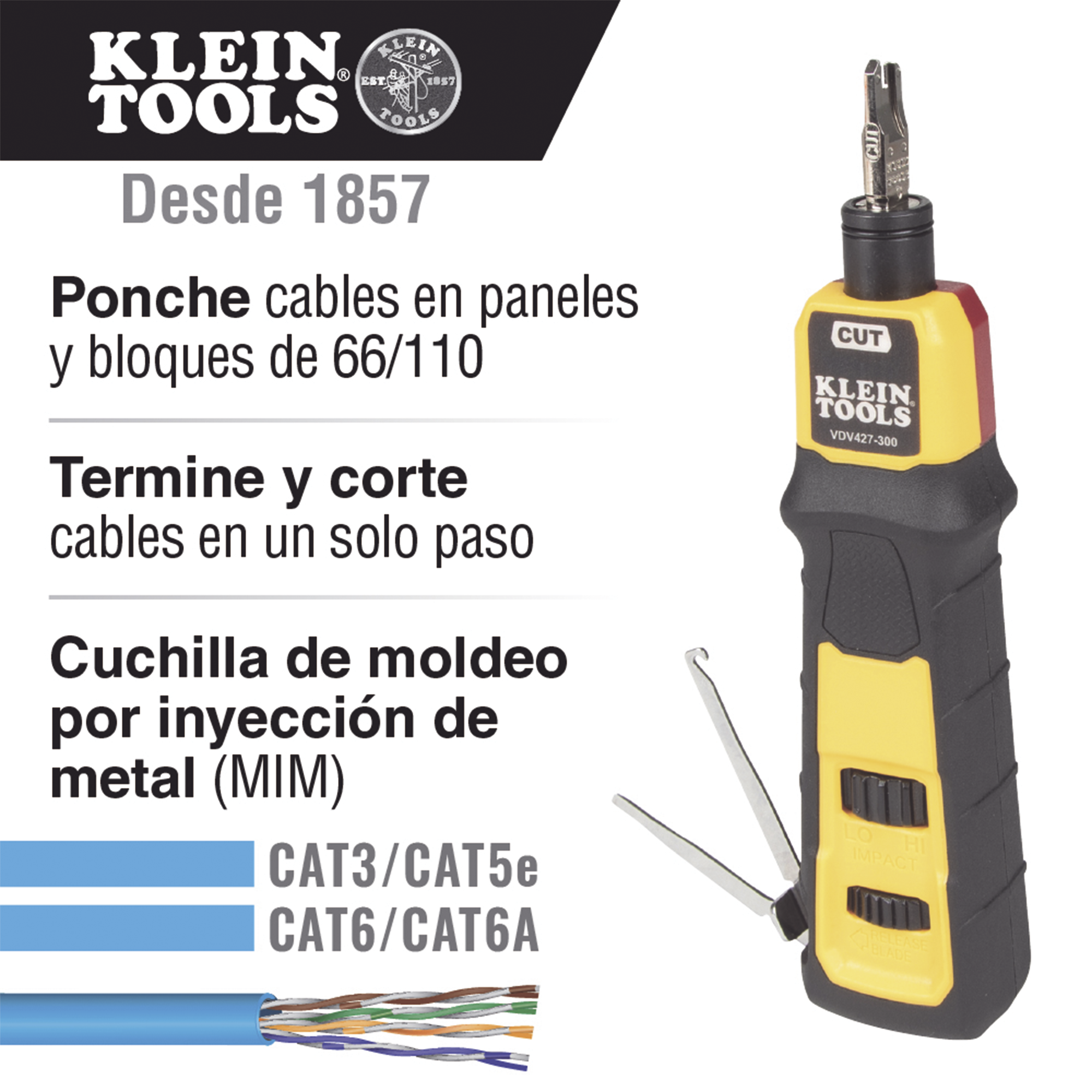 Herramienta Ponchadora de Impacto para Paneles y Bloques 66/110