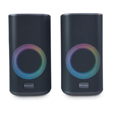 Bocinas de Escritorio VERBATIM RGB con Bluetooth Negro