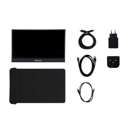Monitor Verbatim Portatil 14" Full HD Resolucion 1920x1080 Color Negro