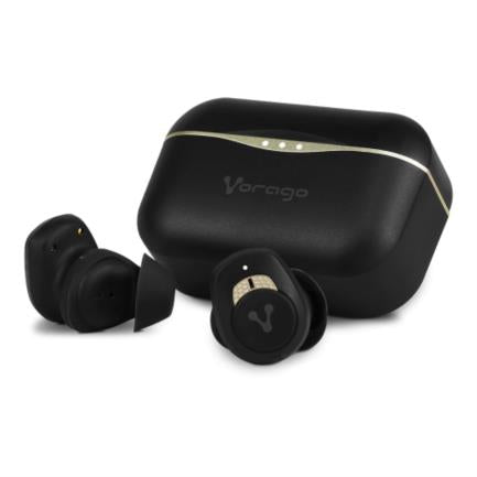 Audífonos Vorago ESB-600-ANC Bluetooth TWS IPX5 Touch Cancelación Activa de Ruido Estuche de Carga Color Negro