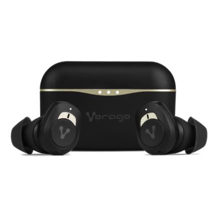 Audífonos Vorago ESB-600-ANC Bluetooth TWS IPX5 Touch Cancelación Activa de Ruido Estuche de Carga Color Negro