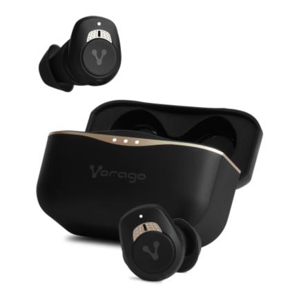 Audífonos Vorago ESB-600-ANC Bluetooth TWS IPX5 Touch Cancelación Activa de Ruido Estuche de Carga Color Negro