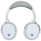Diadema Game Factor HSB600 Gaming, Inalámbrica RGB, Triple Conectividad, Micrófono Removible, Surround 7.1, Color Blanco