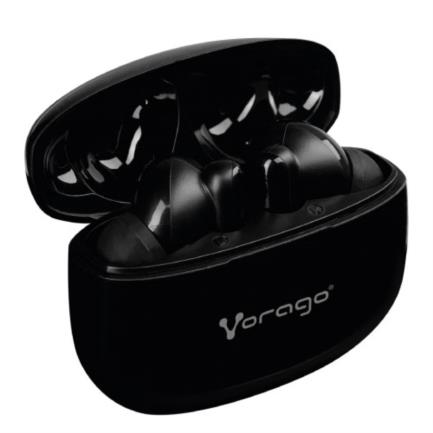 Audífono Vorago ESB-202 Bluetooth 5.3 Manos Libres 4.5h Control Táctil Negro