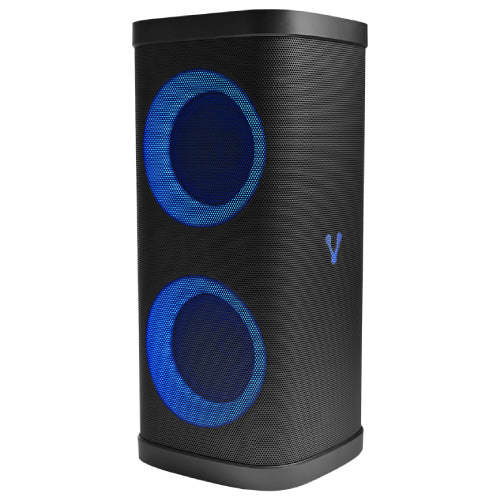 BAFLE VORAGO KSP-580 2x6.5 2x2.5 TWEEETER 40W RMS 3600mAh CIRCLE LED TWS MICROFONO USB / TF / AUX / BT