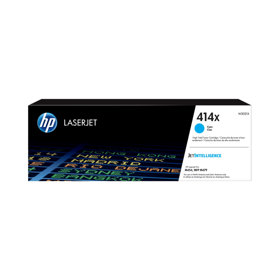 Tóner HP 414X LaserJet Cyan Alto Rendimiento Original