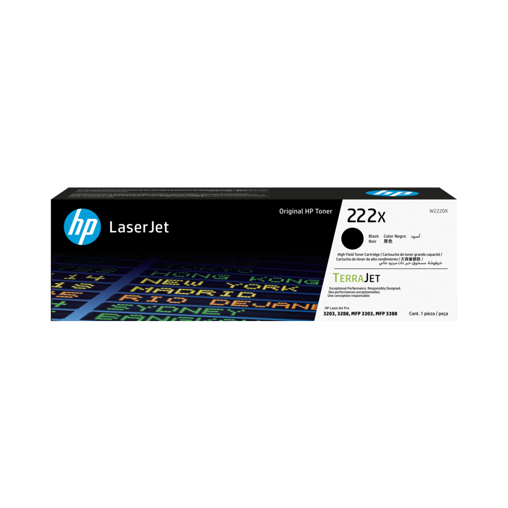 Tóner HP 222X LaserJet Negro Alta Capacidad