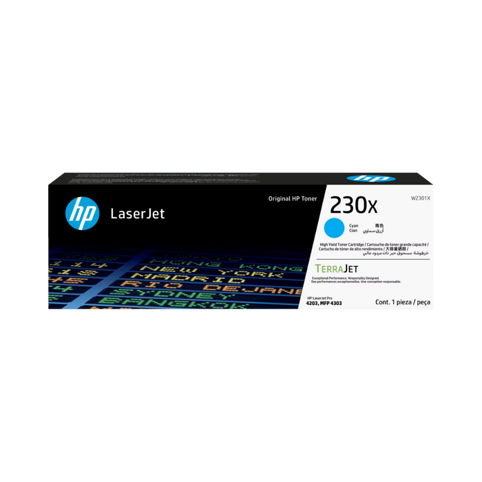 Tóner HP 230X LaserJet Cyan Alta Capacidad Original