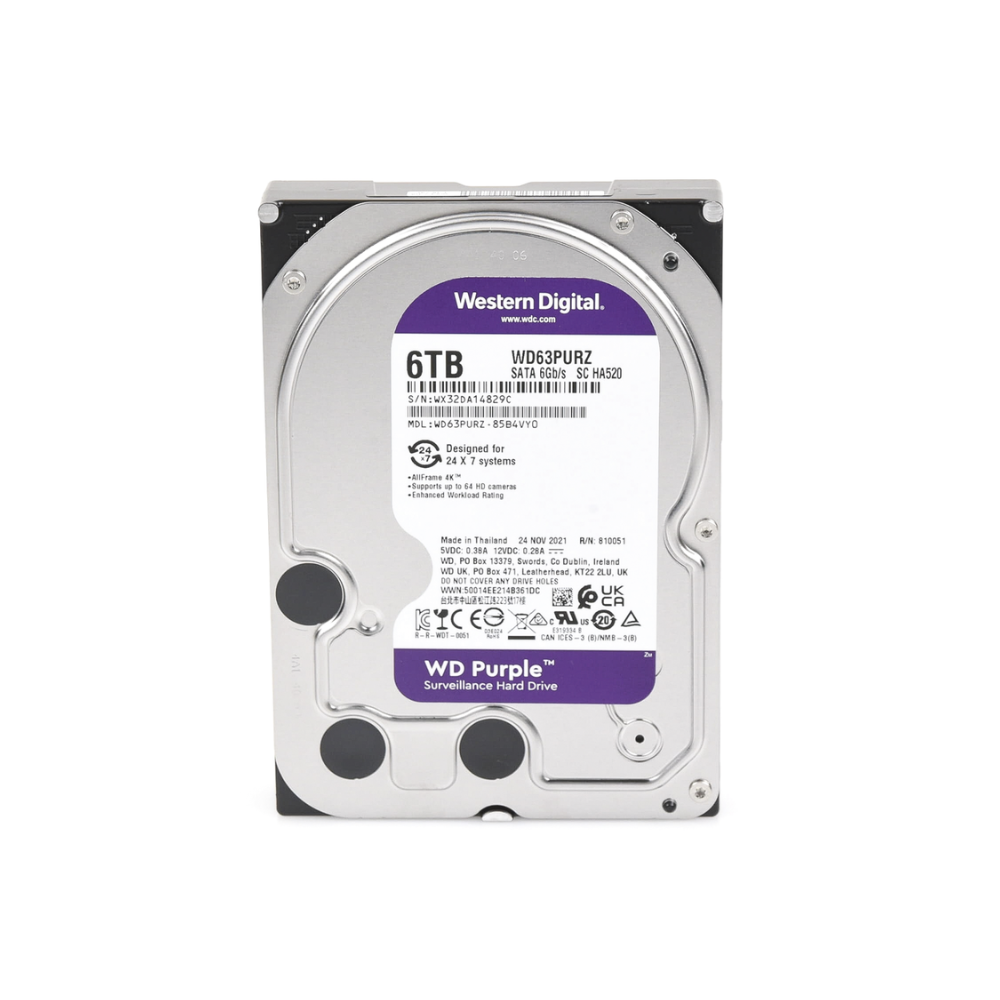 Disco Duro Purple 6TB (Videovigilancia, 3 Años Garantía)